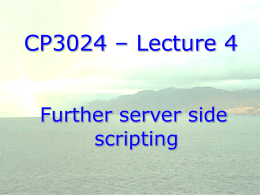 CP3024 – Lecture 4