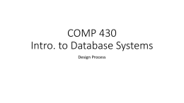 COMP 430 Intro. to Database Systems