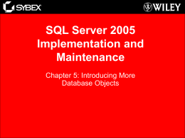 T-SQL Stored Procedures