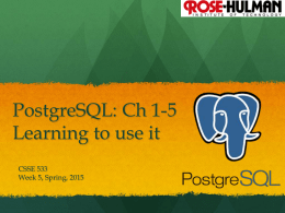 PostgreSQL Ch 1-5x - Rose