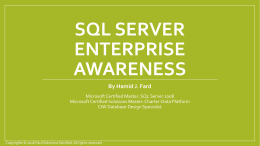 SQL Server Enterprise - Fard Solutions Sdn. Bhd.