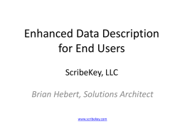 Enhanced Data Description Presentation