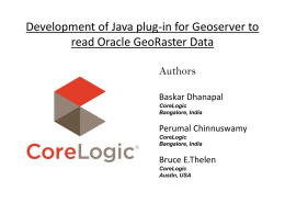 Development of Java plug-in for Geoserver to read Oracle GeoRaster