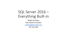 SQL SERVER 2016 Azure