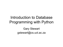 Introduction to Database Programming with Python