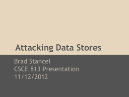 Attacking Data Stores