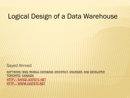 Data Warehouse Logical Design