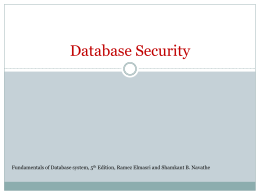 Database Security - e