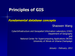 Database - CyberInfrastructure and Geospatial Information Laboratory