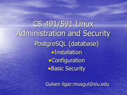 CS 491 Linux Administration and Security