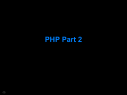 PHP Part 2 - WordPress.com