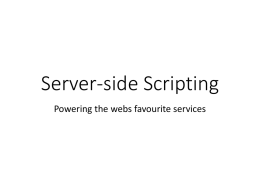 Server-side Scripting
