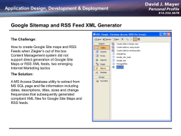 Google Sitemap and RSS Feed XML Generator