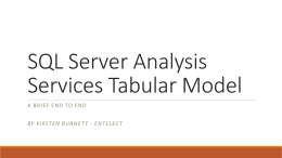 SQL Server Analysis Services Tabular Model