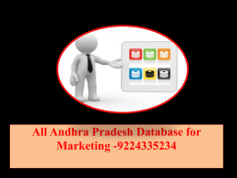 All Andhra Pradesh Database for Marketing -9224335234