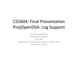 ProjOpenDSA - Log Support final presentation (pptx)