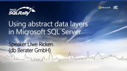 Mehrschichtige Anwendungen mit SQL Server
