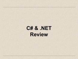 NET Review - Computer Science