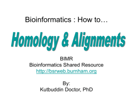 - Bioinformatics Shared Resource Homepage