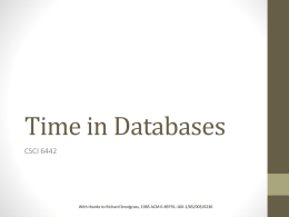 Time in Databases