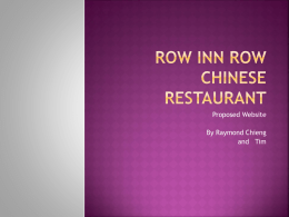 Row Inn Row Chinese Restaurant