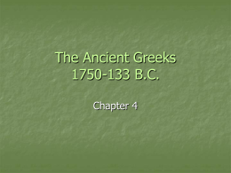 The Ancient Greeks 1700