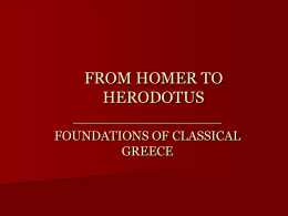 FROM HOMER TO HERODOTUS - Eastern New Mexico University