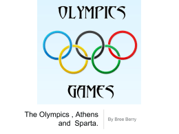 The Olympics , Athens and Sparta. - mrmcneil