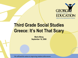 Greece - It`s Not That Scary! Teacher Tips
