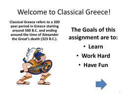 Classical Greece - Oakland Schools Moodle