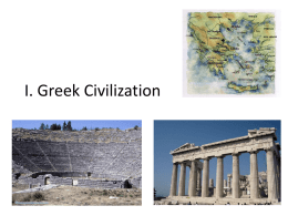 I. Greek Civilization