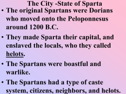 The City -State of Sparta
