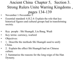 Ancient China Chapter 5, Section 2. Confucius and His Teachings