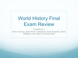 World History Final Exam Review