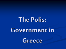 The Polis and Athenian Government