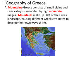 I. Geography of Greece - Eldred Central School