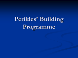 Perikles` Building Programme