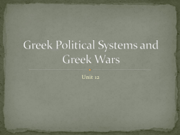 Greek Government and Wars - Ms. Tamayo