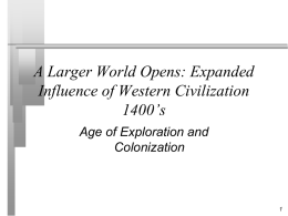 Expanded Influence of Western Civilization 1400-