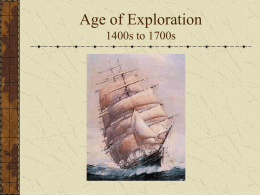 Age of Exploration 1400s to 1700s