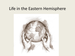 Life in the Eastern Hemisphere