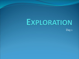 Exploration - Lesson # 1