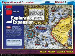 Exploration and Expansion Section 1
