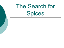 The Search for Spices - msjohnsonsocialstudies