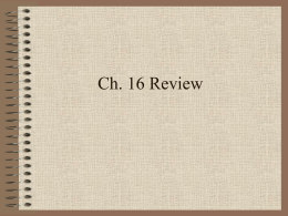 Ch. 16 Review - Teacher Pages