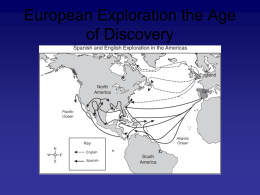 European Exploration the Age of Discovery