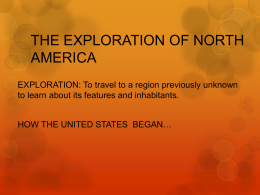 ENGLISH COLONIZATION OF NORTH AMERICA