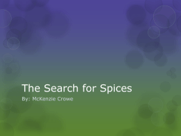 The Search for Spices presentation