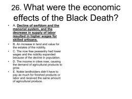 26. What were the economic effects of the Black Death?