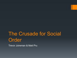 The Crusade for Social Order